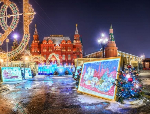 Экскурсия на автобусе по новогодней Москве из Владимира
